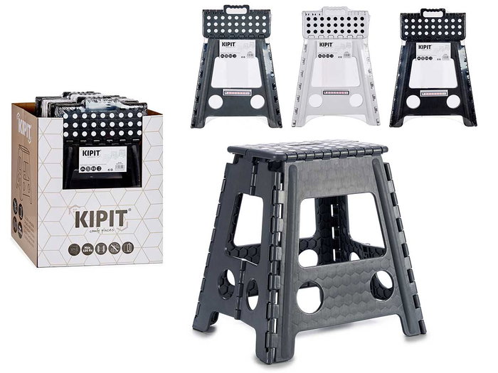 Kipit Taburete Plegable de Plástico, Antideslizante, Peso Máximo 150 kg, Dimensiones 39 x 32 x 40 cm (Abierto), Colores Blanco, Gris, Negro (Set de 6) Kipit Taburete Plegable de Plástico, Antideslizante, Peso Máximo 150 kg, Dimensiones 39 x 32 x 40 cm (Abierto), Colores Blanco, Gris, Negro (Set de 6)