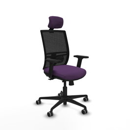 PIQUERAS Y CRESPO Silla de oficina Yunquera Morado y Negro