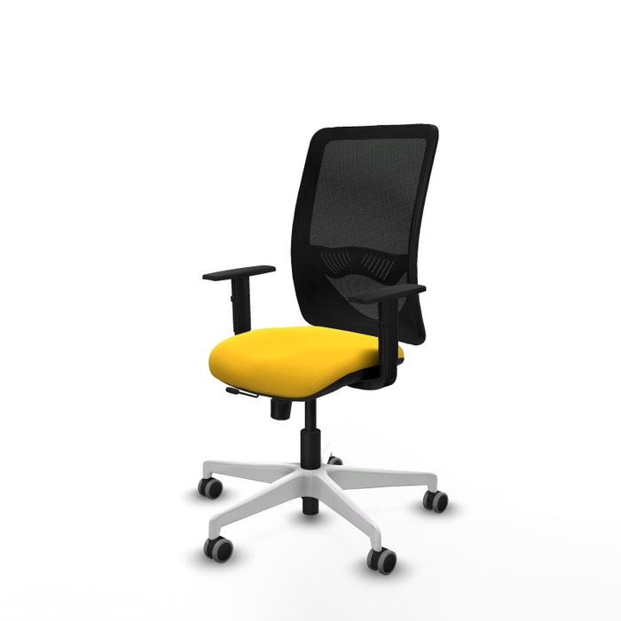 PIQUERAS Y CRESPO Silla de oficina Zulema con mecanismo Sincro/Traslack, Amarillo y Negro PIQUERAS Y CRESPO Silla de oficina Zulema con mecanismo Sincro/Traslack, Amarillo y Negro