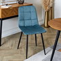 Home Deco Factory Silla Mateo Azul Canard Colección Essentiel 45x52 cm h.88 cm