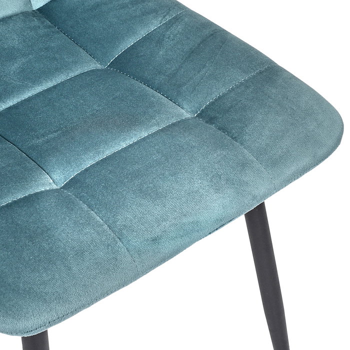 Home Deco Factory Silla Mateo Azul Canard Colección Essentiel 45x52 cm h.88 cm