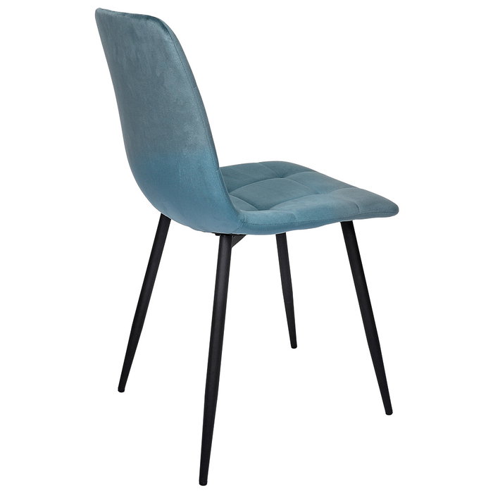 Home Deco Factory Silla Mateo Azul Canard Colección Essentiel 45x52 cm h.88 cm