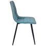 Home Deco Factory Silla Mateo Azul Canard Colección Essentiel 45x52 cm h.88 cm