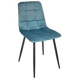 Home Deco Factory Silla Mateo Azul Canard Colección Essentiel 45x52 cm h.88 cm