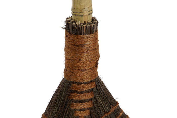 DKD Home Decor Escoba de Bambú y Fibra Decorativa Surtida
