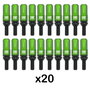 Omp Juego de 20 Tornillos de Rueda M14x1.5 con Protector Verde