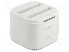 DeLOCK Estación de acoplamiento USB Type-C 3.2 para 2 x 2.5Pol SATA HDD/SSD con función de clonación Blanco