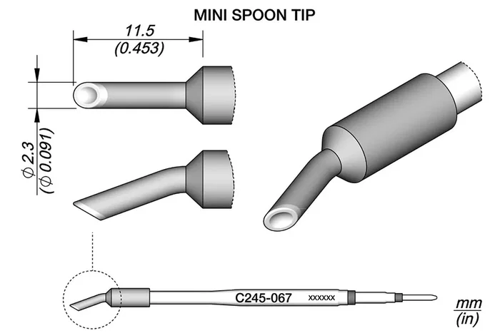 JBC TOOLS Pico minionda 2,3mm JBC TOOLS Pico minionda 2,3mm