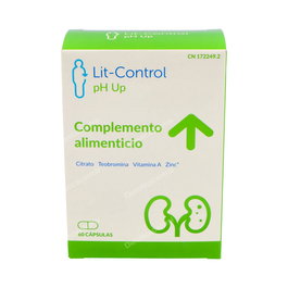 DEVICARE Lit-Control Ph Up 60Cap. Control pH y piedras de ácido úrico, Apto veganos