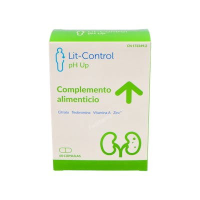 DEVICARE Lit-Control Ph Up 60Cap. Control pH y piedras de ácido úrico, Apto veganos