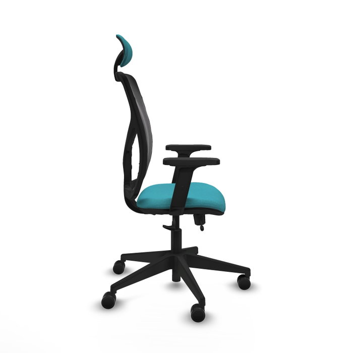 PIQUERAS Y CRESPO Silla de oficina Motilla con mecanismo Sincro/Traslack en Turquesa y Negro PIQUERAS Y CRESPO Silla de oficina Motilla con mecanismo Sincro/Traslack en Turquesa y Negro