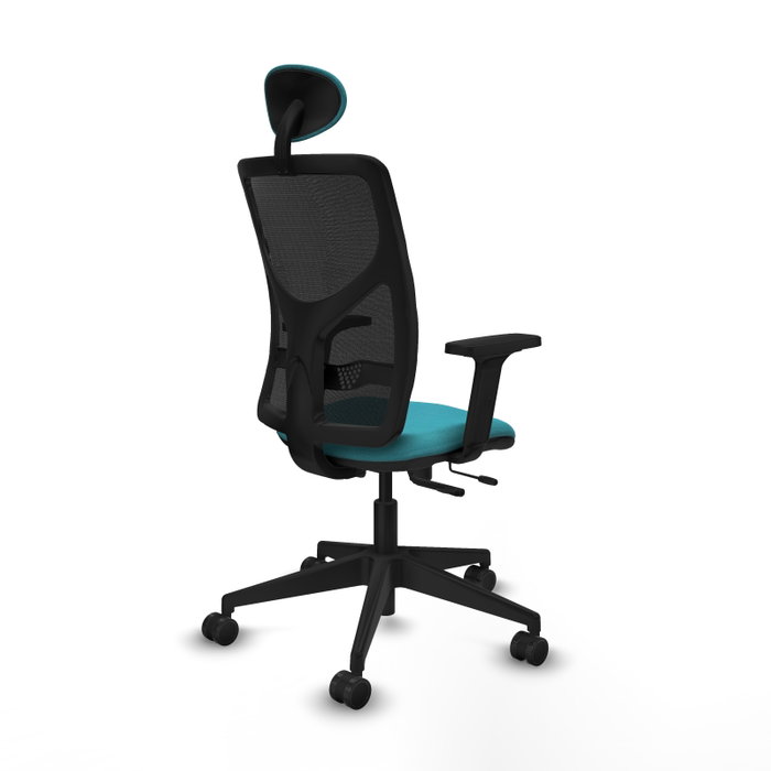 PIQUERAS Y CRESPO Silla de oficina Motilla con mecanismo Sincro/Traslack en Turquesa y Negro PIQUERAS Y CRESPO Silla de oficina Motilla con mecanismo Sincro/Traslack en Turquesa y Negro