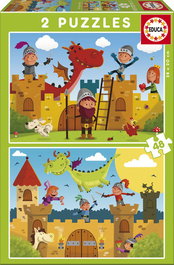 EDUCA BORRAS Dragones y caballeros 2 con 48 piezas