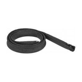DeLOCK Manga trenzada con cierre de cremallera resistente al calor 1 m x 20 mm negro