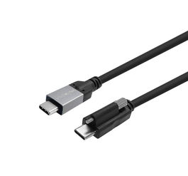 Vivolink Cable USB-C a USB-C 7.5m USB3.2 20Gbps con bloqueo de tornillo y 100W Power Delivery