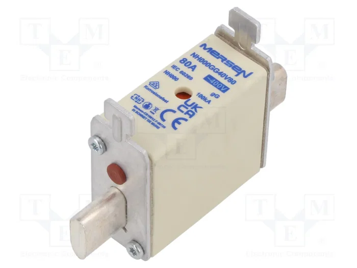MERSEN Fusible de Cartucho NH000 80A 400VAC MERSEN Fusible de Cartucho NH000 80A 400VAC