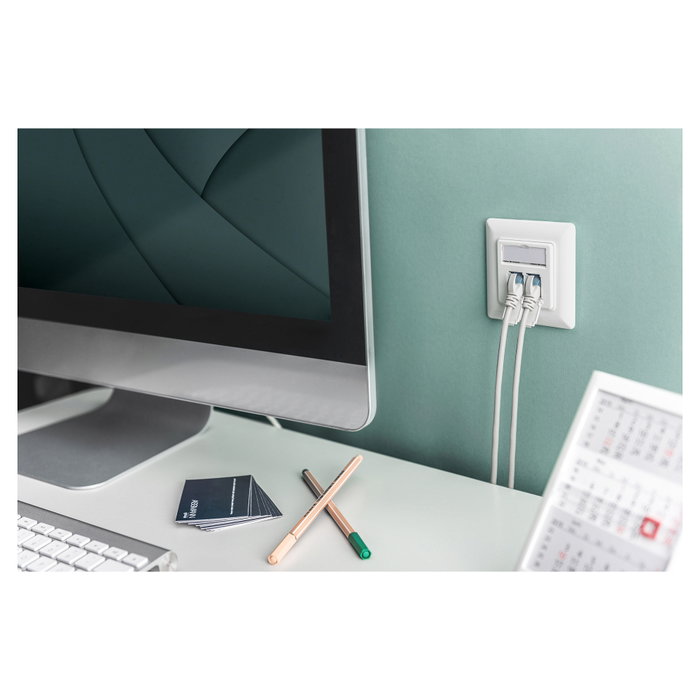 Digitus Panel frontal para módulo Keystone 80x80 Blanco