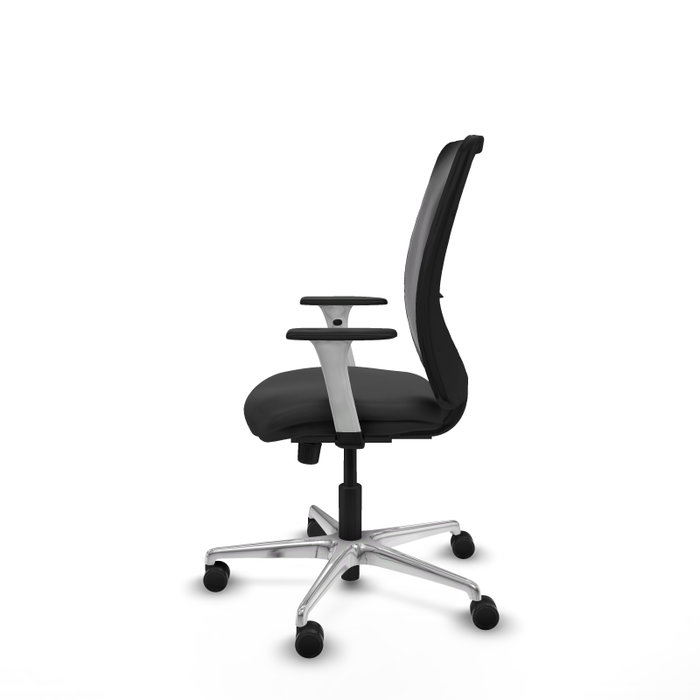 PIQUERAS Y CRESPO Silla de oficina Zulema con mecanismo Sincro, Gris oscuro y Negro