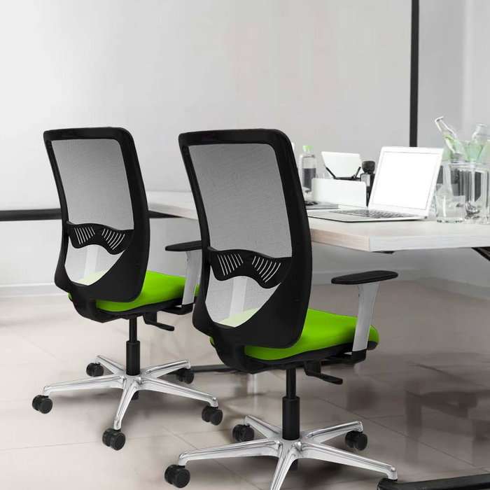 PIQUERAS Y CRESPO Silla de oficina Zulema con mecanismo Sincro, Gris oscuro y Negro