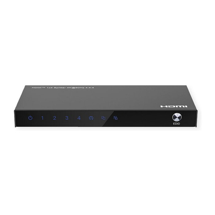 VALUE 14.99.3584 Video-Splitter HDMI 4K Ultra HD, 4 Puertos Salida, Negro, HDR, 60Hz, Plug and Play
