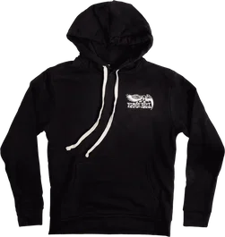 Ernie Ball Sudadera Eagle Fleece Negra Logo Águila Guitarrista 80% Algodón Talla L
