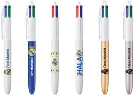 BIC Pack de 30 Bolígrafos 4 Colores Real Madrid F.C. Retráctiles