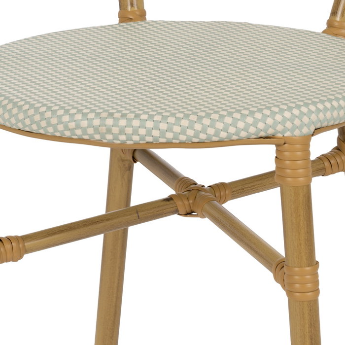 Silla Aguamarina Aluminio-Textileno 47 X 60 X 79 cm (Set de 2)