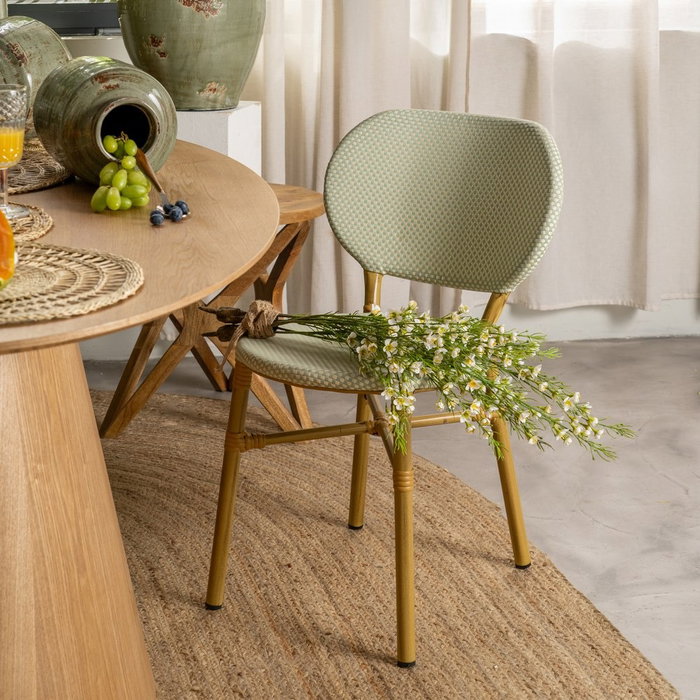 Silla Aguamarina Aluminio-Textileno 47 X 60 X 79 cm (Set de 2)