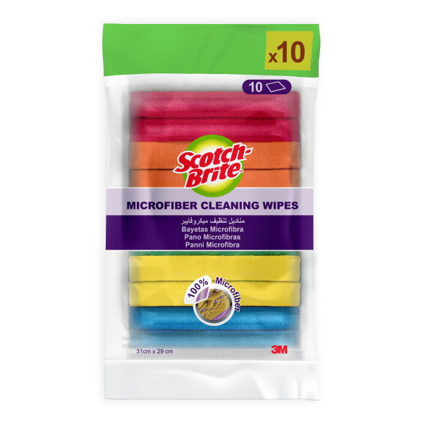 Scotch-Brite® Bayetas Microfibra 10 UD Colores Surtidos 31x29 cm