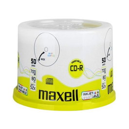 Cd-Rom Maxell 700 Mb 80 Min. 52X Printable Tarro De 50 (Incluye Canon Lpi De 4.00 ) (M190)