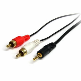 StarTech.com Cable Adaptador de Audio 3,5mm a 2xRCA 0,92m Negro