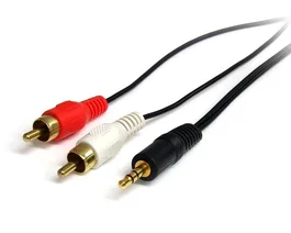 Startechcom Cable Mini Jack a RCA 3.5mm Macho a 2 RCA Macho 91 cm Negro COMPUTPEXTA, CPNT2VGAA, CPNT2VGAA