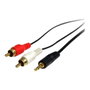 StarTech.com Cable Adaptador de Audio 3,5mm a 2xRCA 0,92m Negro