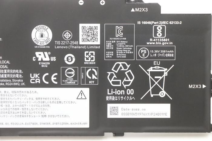 Lenovo Batería 5B10W51875 de 4 celdas, 57Wh, 3711mAh