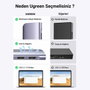 Ugreen Hub 6 en 1 CM511 20956A USB-C con HDMI 4K, 3x USB-A 3.0 y lectores SD/TF, Plata