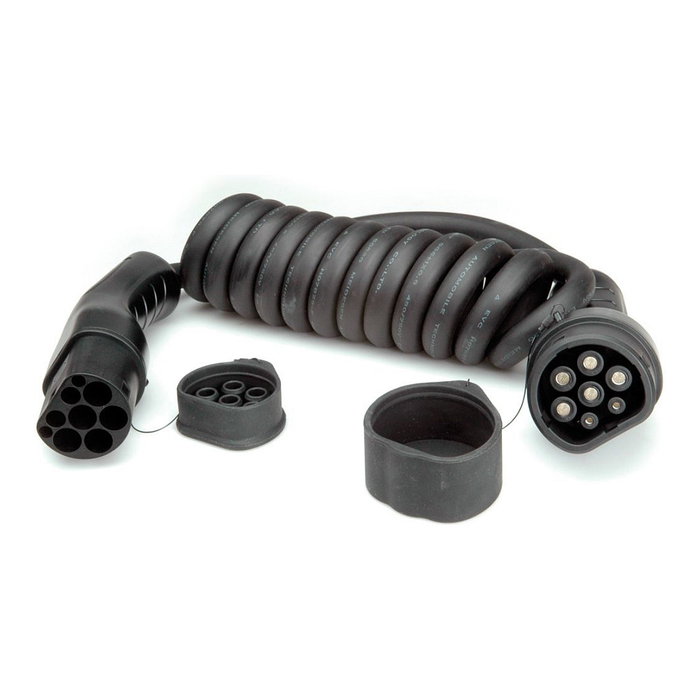 ROLINE EV-LADEKABEL SPIRALE.TYP2.1-PH Cable de Carga Tipo 2 1 Fase 5 Metros Negro