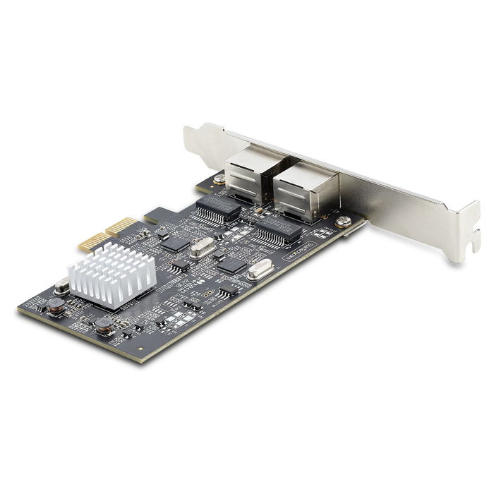 StarTech 2-Port 2.5 Gbit PCIe Network Card Intel I225-V Dual-Port LAN Card Multi-Gigabit NIC 2.5G PCI Express Server Desktop