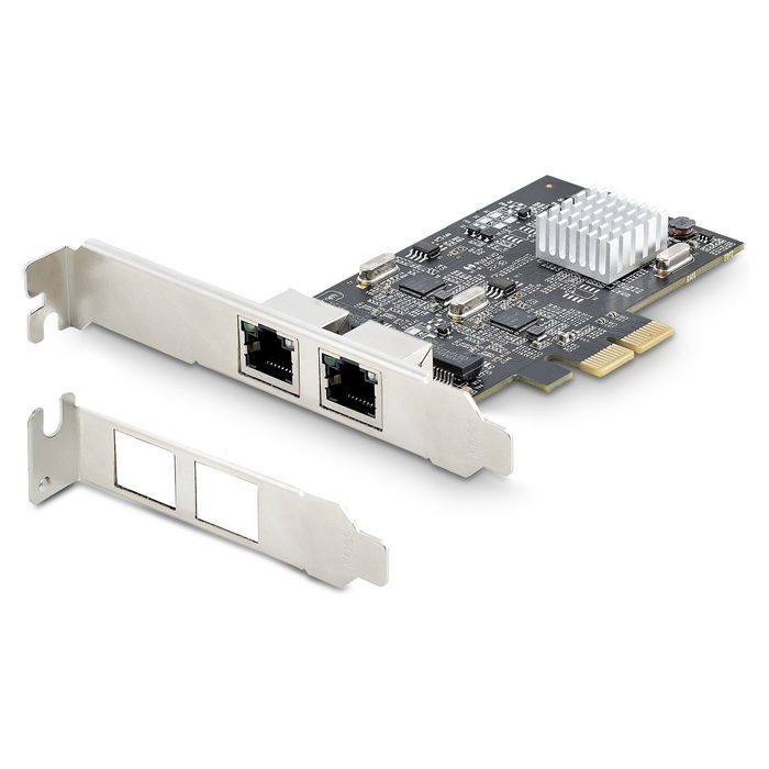 StarTech 2-Port 2.5 Gbit PCIe Network Card Intel I225-V Dual-Port LAN Card Multi-Gigabit NIC 2.5G PCI Express Server Desktop