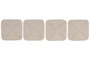 DKD Home Decor Cnacc 26 Posavasos Mediterraneo Natural Blanco Cuerda MDF Set de 4 10 x 10 x 4 cm