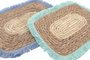 DKD Home Decor Individuales Mediterraneo Cnacc 26 Azul Turquesa Seagrass Flecos 37 x 28 x 1 cm (12 Unidades)