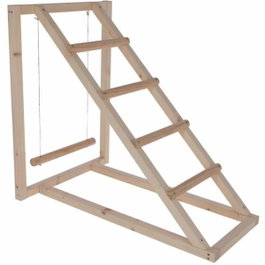 Kerbl Torre trepadora para gallinas con columpio y escalera robusta