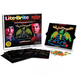 Deqube Stranger Things Special Edition Lite-Brite - Kit de Arte con Luz y Plantillas Reutilizables, +14 años