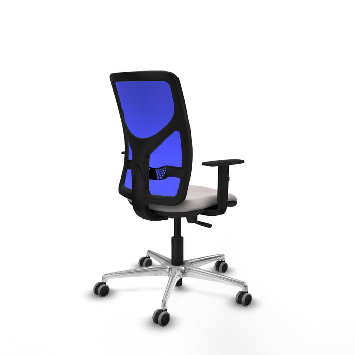 PIQUERAS Y CRESPO Silla de oficina Motilla con mecanismo Sincro, Blanco y Azul PIQUERAS Y CRESPO Silla de oficina Motilla con mecanismo Sincro, Blanco y Azul