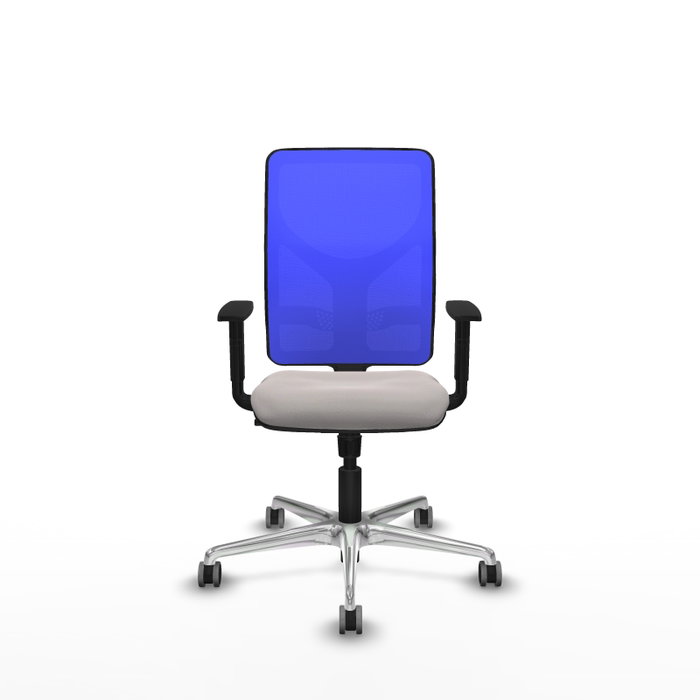 PIQUERAS Y CRESPO Silla de oficina Motilla con mecanismo Sincro, Blanco y Azul PIQUERAS Y CRESPO Silla de oficina Motilla con mecanismo Sincro, Blanco y Azul