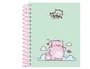 SAFTA Cuaderno espiral A6 microperforado, 120 hojas cuadrícula 5mm, tapa forrada, color rosa The Pink Cat