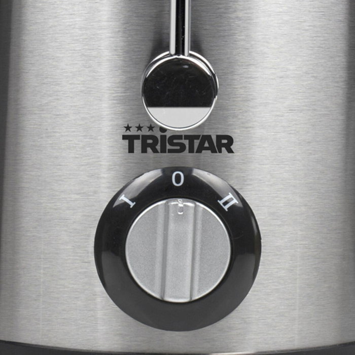 Tristar SC-2284 Exprimidor de Zumos 400W, 2 Velocidades, Acero Inoxidable Negro
