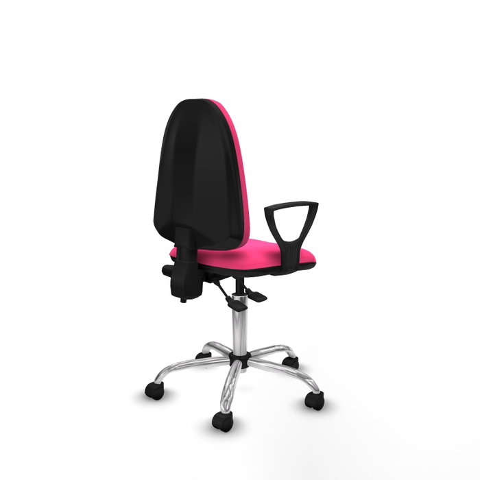 PIQUERAS Y CRESPO Silla de oficina Aýna Rosa con brazos fijos