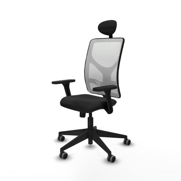 PIQUERAS Y CRESPO Silla de oficina Motilla con mecanismo Sincro, Similpiel Negro y Malla Blanco PIQUERAS Y CRESPO Silla de oficina Motilla con mecanismo Sincro, Similpiel Negro y Malla Blanco