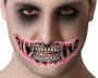 Tatuaje Facial Boca Desgarrada Con Dientes Podridos Halloween Terror Zombies Caracterización