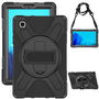 eSTUFF Funda Defender AUSTIN para Galaxy Tab A7 Lite - Negra, Funda Protectora a Prueba de Golpes con Correa